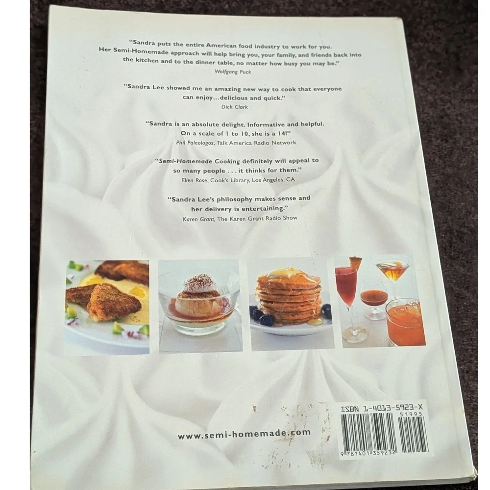 Sandra Lee Semi-Homemade Cooking Cookbook 2002 First Edition Paperback